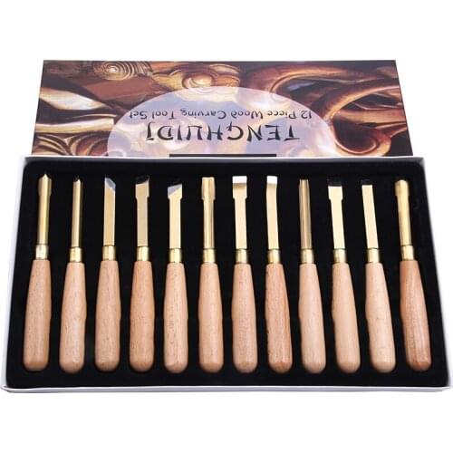LMDZ 12pcs Professional Wood Carving Chisel Knife Hand Tool Set Wood Carving Knife Chisels Knife for Basic Wood Cut DIY Tool