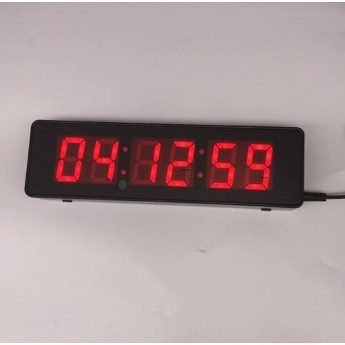 2'' Character High 6Digits Wall Clock LED Countdown Digital Clock For Home Gym Crossfit Timing