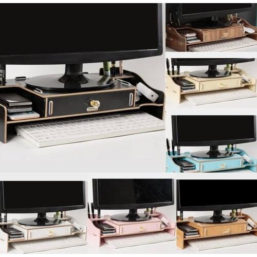 Desktop Computer Riser Stand TV LCD Screen Monitor Mount Display Desk Organizer Monitor Holder Bracket Accessories 7 Colors