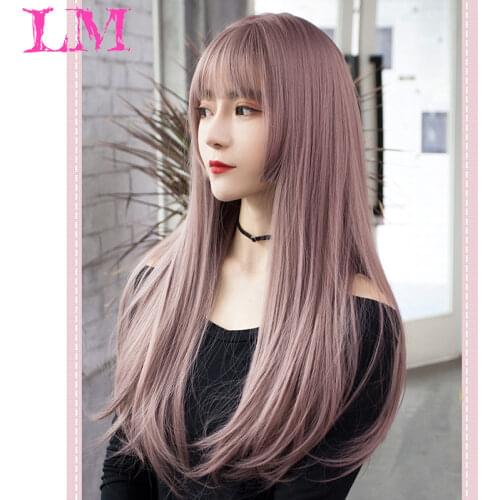 New Wigs For 2021Black Long Straight Hair Synthetic Wigs For WomenFor Daily Anime Cosplay Party Festival Wigs