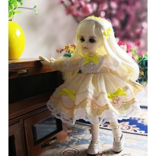 Doll clothes,Nice bjd doll dress +headdress for 1/6 BJD,Beautifull doll accessories, Only doll dress