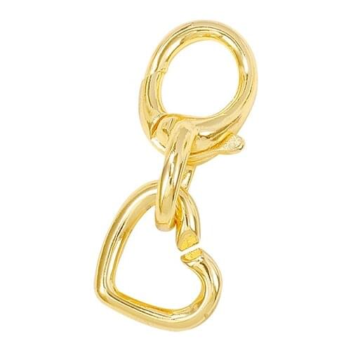 Factory Wholesale Gold Color Brass Heart Clasps For Necklace and Bracelet Earring Diy Jewelry Making Supplies Accessories