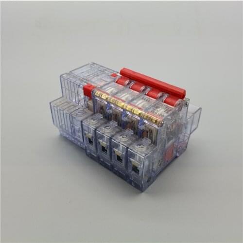 4p Ac220v-380v dz47le-63 6a10a16a25a32a40a63a transparent switch main gate residual current leakage protection circuit breaker