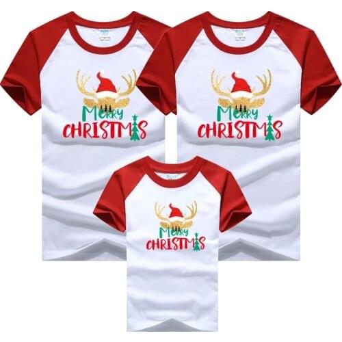 Christmas Family Look Father Son Mother Daughter Clothes Christmas Family Matching Outfits Daddy Mom Kids T-shirt