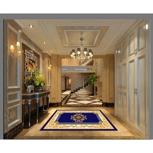 Home Decoration 3d customized wallpaper European style carpet parquet floor pvc self-adhesive wallpaper