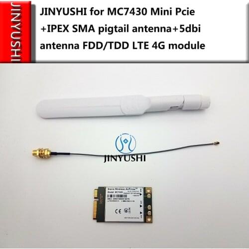 Sierra Wireless MC7430+ 5DB SMA Male(Pin) Antenna+IPEX SMA Female(Hole) Pigtail B1/B2/B5/B7/B8/18/B19/B21/B28/B38/B39/B40/B41