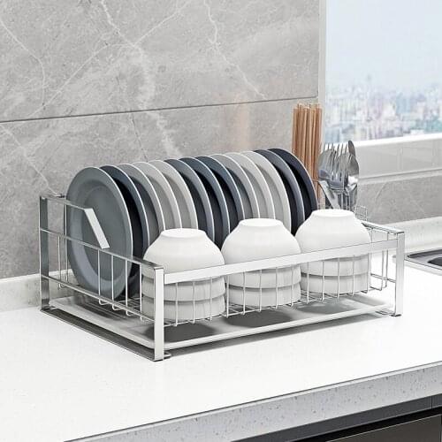 TT Dish Rack Draining Rack Dish Rack 304 Stainless Steel Kitchen Storage Rack Leaking