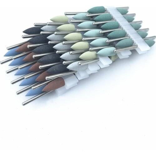 Dental polishing Burs Teeth Whitening Dentist Equipment dental silicone Rubber polishers Acrylic HP Burs Resin Base 2.35mm