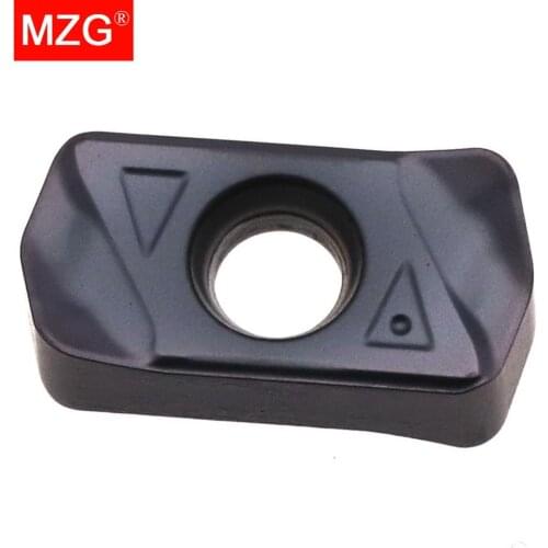 MZG 10pcs LNMU 0303 CNC Fast Feeding Lathe Machining Alloy End Mill ShankDouble Side Carbide Insert Milling Cutter