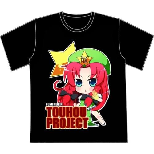 Japanese Anime Game T shirt Tops Touhou project Hoan Meirin Summer style Women T-Shirt Men Fashion Casual Short Sleeve T shirt