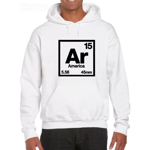 Ar-15 Periodic America 5.56 Pro Gun Liberty Hunter 2A Molon Labe Letter Print Che Guevara Hoodies Sweatshirts