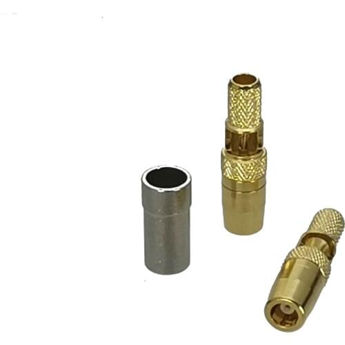 1pcs SMB Female Jack Window Crimp For RG58 RG142 LMR195 RG400 RF Coaxial Connector