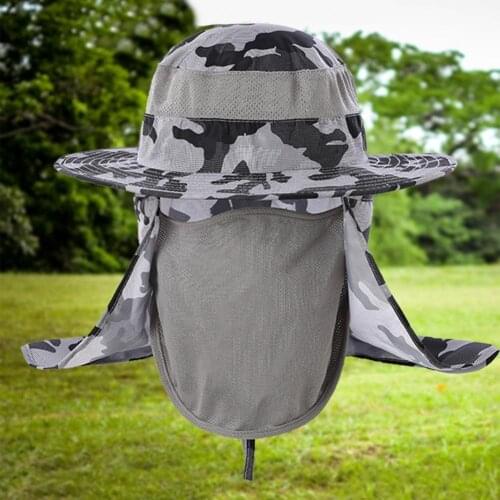 1 pc Outdoor sun hat summer sun protection wide brim nylon large round quick-drying hat outdoor cycling fishing camping unisex