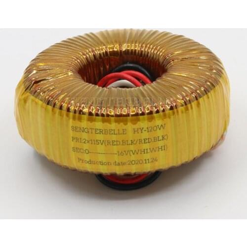 120W (120VA) HiFi DIY Power Output: 0-AC16V Pure Copper Toroidal Transformer For Linear LPS/Amplifier Audio