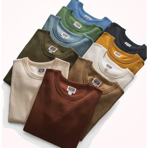 2020 Winter New Hoodies Mens Fashion O-neck American Style Loose Solid Color Pullover Plus Velvet Thickened Sports Couple Top