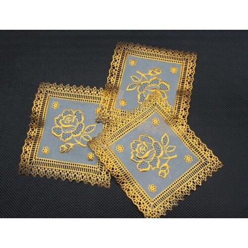 240pcs PVC floer Coaster Cup mats Pad Coffee Tea Holder Home Decor Tableware