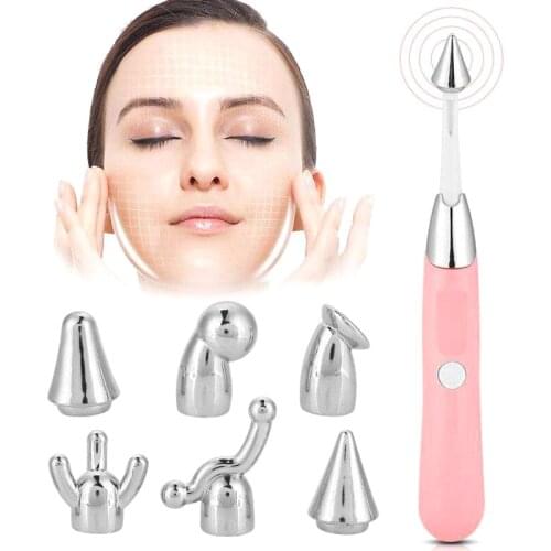 6 In 1 Electric Tinnitus Relief Massager Wand Anti Age Face Lifting Massager Tool MPwell