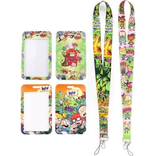 MD919 DMLSKY Cartoon Dinosaur Lanyard Card ID Badge Holder Keychain Holder Key Rings Accessories Gift