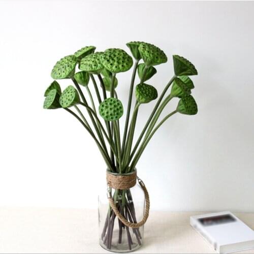 Lotus Bud Artificial Plant Green Arrangement Material Imitation PU Feel Natural Build Romantic Atmosphere Home Decoration Flower