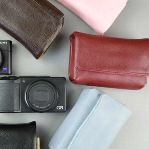 Roadfisher Genuine Real Leather Camera Bag Pocket Case For Sony RX100 HX7 HX9 HX30 HX50 HX60 M5 M4 M3 Ricoh GR GR2 G7X2 G9X