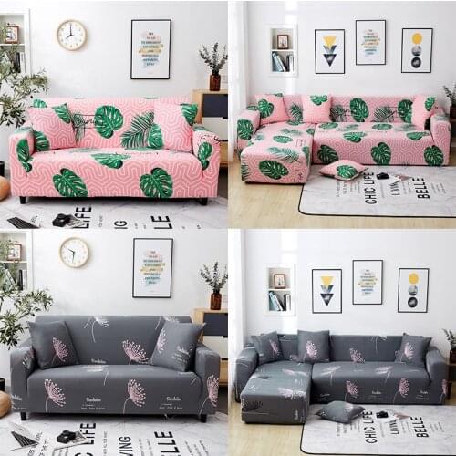 Stretch Floral Corner Sofa Cover 1/2/3/4 Seater Elastic All-inclusive Slipcover Removable Couch Covers For Combination Sofa Set