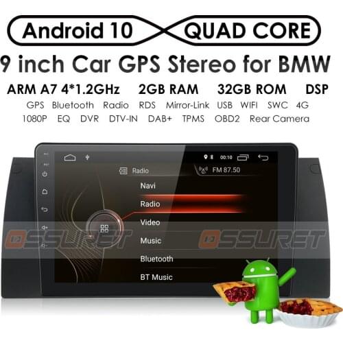 Quad Core Android 10 Car Radio for BMW E53 E39 1996-2007 M5 5 Series X5 DAB+ USB DVR Wifi Car Multimedia Player GPS Navigation