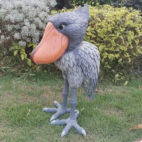 Home Decoration Ornaments Garden Statues Sculptures Simulation Animal Figurines Whale Head Stork Statue Resin Craft Nordic Decor