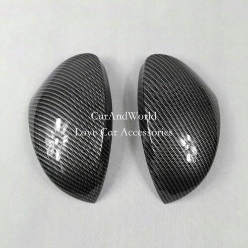 For 2010-2015 VW Volkswagen Tiguan Exterior Rear View Mirror Cover RearView Frame Trims Carbon Fibre Stickers Car Accessories