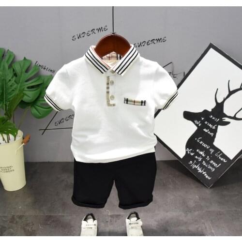 Retail Boy sport style t-shirt + shorts two-piece boys clothing baby boy sets childrens set kids summmer suits more color 8