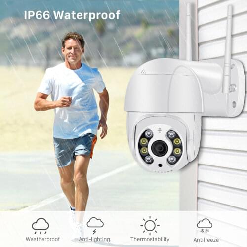 1080P PTZ Wifi Camera Outdoor 4X Digital Zoom AI Human Detect Wireless Camera P2P Audio 2MP Security CCTV Camera