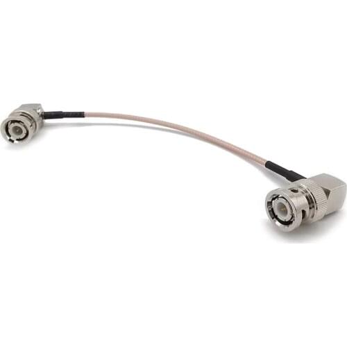 RG179 Coaxial Cable BNC Male to BNC Male Plug Right Angle 75 Ohm Connector for BMCC Video Blackmagic SDI Camera Camcorder