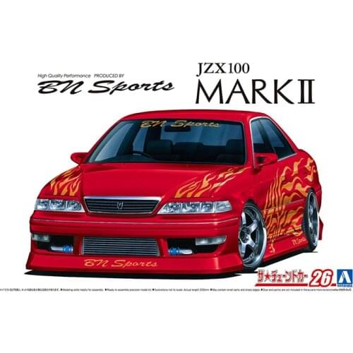 1/24 AOSHIMA plastic assembly car model toy TOYOTA JZX100 MARK2 Bnsports static model adult collection DIY assembly kit #06132