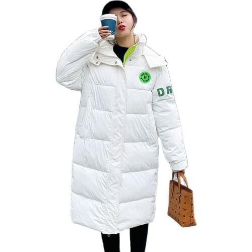 Korean Version Of Fashion Winter Jacket Women 2021 New Casual Thickened Warmth Female Jacket Bright Face Long Female Winter Coat