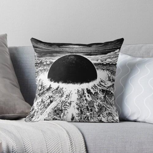 Akira Cyberpunk City Explosion Throw Pillow Cushion Cover Polyester Throw Pillows Case On Sofa Home Living Room Car Seat Decor