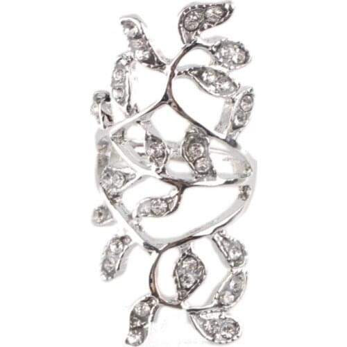 New Design Gold /Cute Plated Fashion Ring Noble Luxury Elegant Charm Zircon Flower Crystal Rings