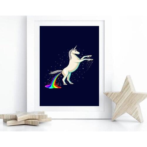 Personalized unicorn Landscape Painting Wall Art Printed Print Picture Animal Wall Art Poster Living Room Bedroom Home Decor