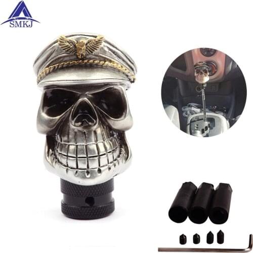 Silver hooded personality manual automatic shift knob car styling manual Kia gearbox universal Palanca De Cambios