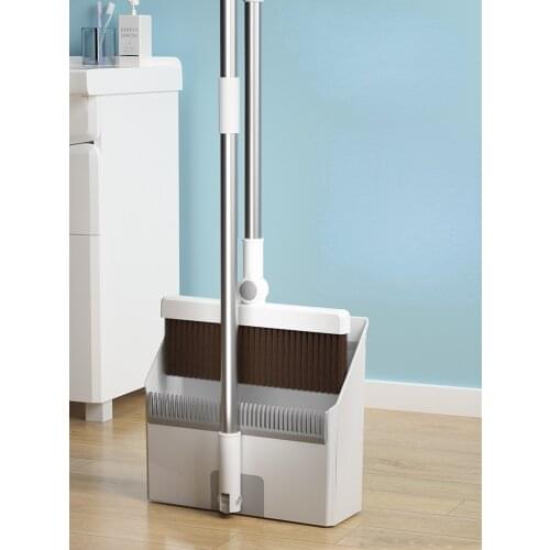 Windproof House Broom Cleaning Dustpan Plastic Bristles Broom Fold Set Outdoor Balais Nettoyage Sol Cleaning Supplies BE50WC