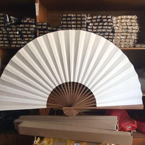 Chinese Paper Folding Decorative wall Fan ,Hang Wall Fan One Meters Decoration Fan Can Calligraphy ,Painting Landscape Painting