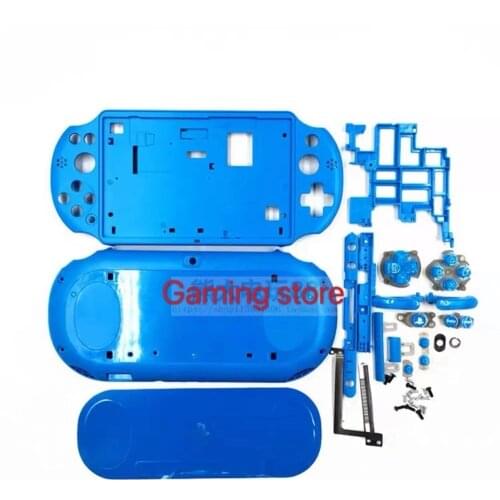 Replacement Shell Case Housing Front Faceplate Case Shell Cover Full Buttons for PSV2000 PSV PSVITA 2000 Console Black/White