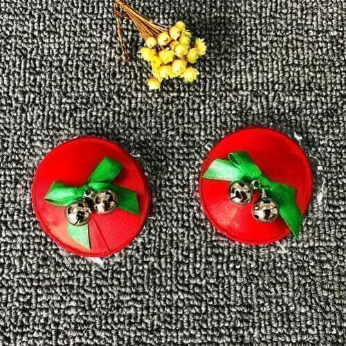 Sexy Chest Paste Christmas Underwear Chest Pad Green Butterfly Silver Bell Red Round Bottom Sexy Nipple Stickers