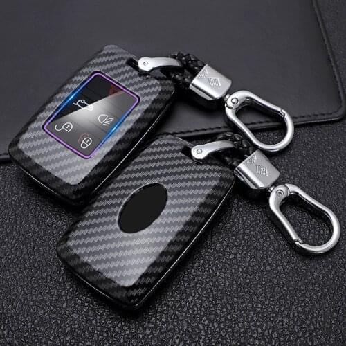 Carbon ABS Car Remote Key Cover Case For Land Rover Range Rover Evoque Discovery Sport 5 2018 2019 2020