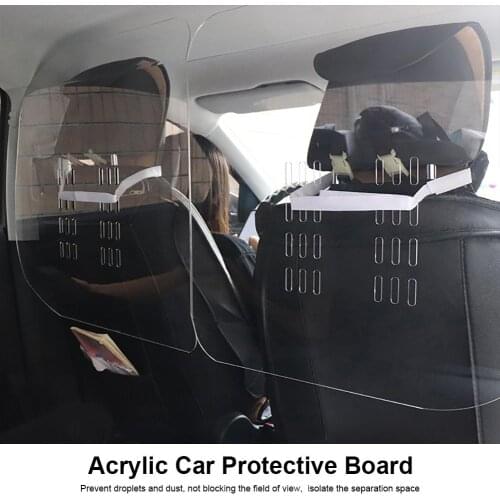 Car Protective Shield Completely Wrap Transparent Automotive Isolation Film Cover Splash Prevention Partition Board For Taxi
