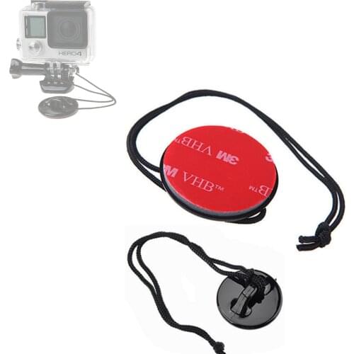 Helmet safety buckle rope + 3M strong adhesive paper for gopro hero 9 8 7 action camera 4k for xiaomi yi Accessories
