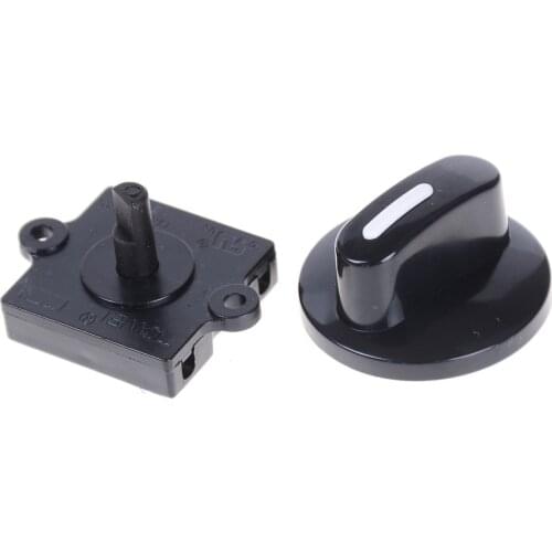 1pc 4 Position 3 Way Selector Rotary Switch For Fan 13A 120VAC With Knob Switch 31.5*31.5mm