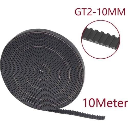 10meter GT2-10mm Open Timing Belt Width 10mm GT2 Belt GT2 10mm for CNC GT2 Belt Pulley Mendel Rostock 3D Printer