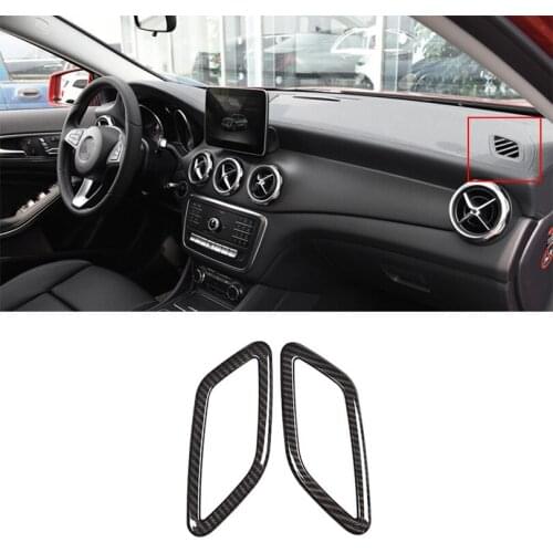 2Pcs ABS Dashboard Air Conditioning Vent Cover Trim For Mercedes Benz CLA GLA A Class W117 C117 W176 A180 X156 2014-2018