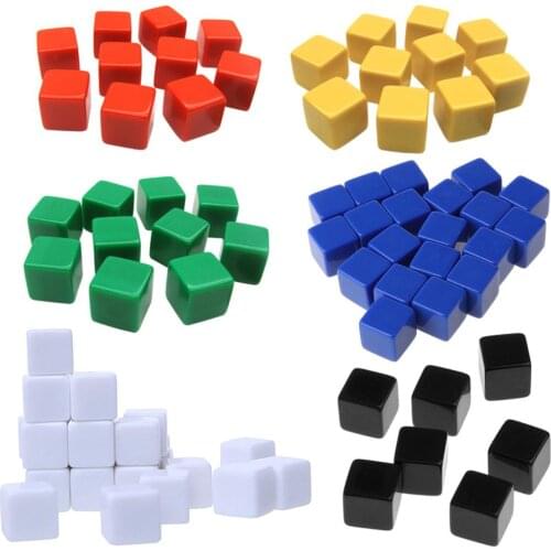 20pcs 16mm Dice Square Corner Blank Dice DIY Board Game 6 Sided Engravable Dice