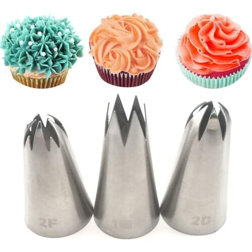 3Pcs/Set Large Cream Cake Icing Piping Russian Nozzles Pastry Tips Baking Tools Nozzles For Pastry And Pastry Tools Accessories