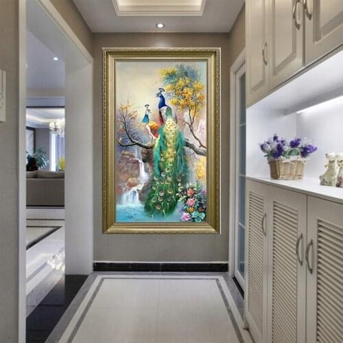 5D Diy Diamond Painting Couple Peacocks Cross Stitch Mosaic Embroidery Animals Full Square Round Drill Wedding DecorationZP-4277